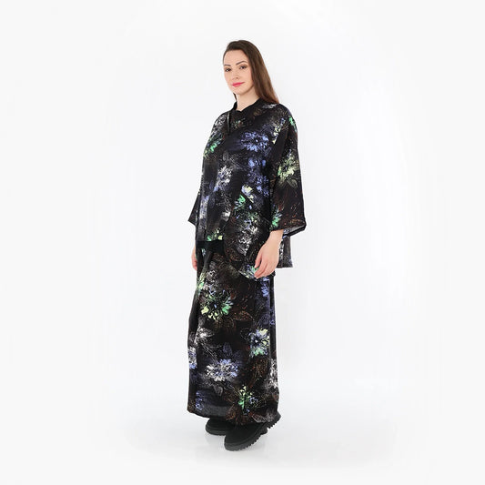 AKH Fashion 6939 Jacke, Schwarz-Blau-Multi