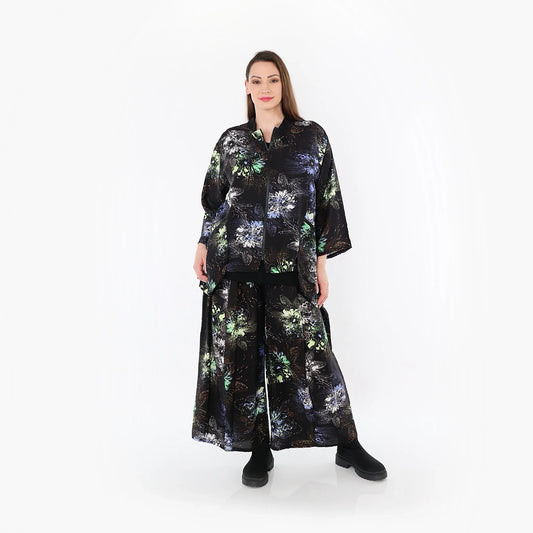 AKH Fashion 6939 Jacke, Schwarz-Blau-Multi