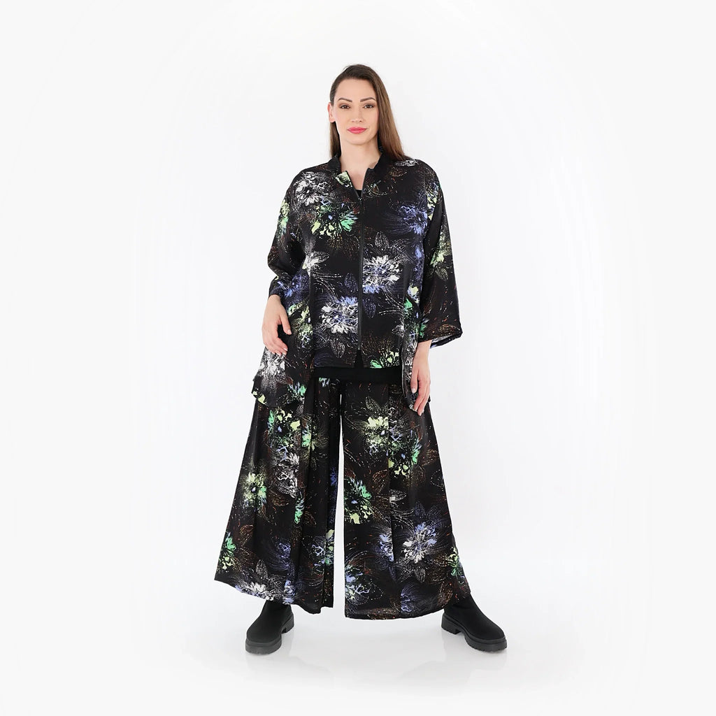 AKH Fashion · Jacke · FlowerPower · 6939 · Schwarz/Blau/Multi