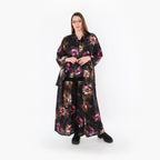 AKH Fashion · Hose · FlowerPower · 7089 · Schwarz/Fuchsia/Multi