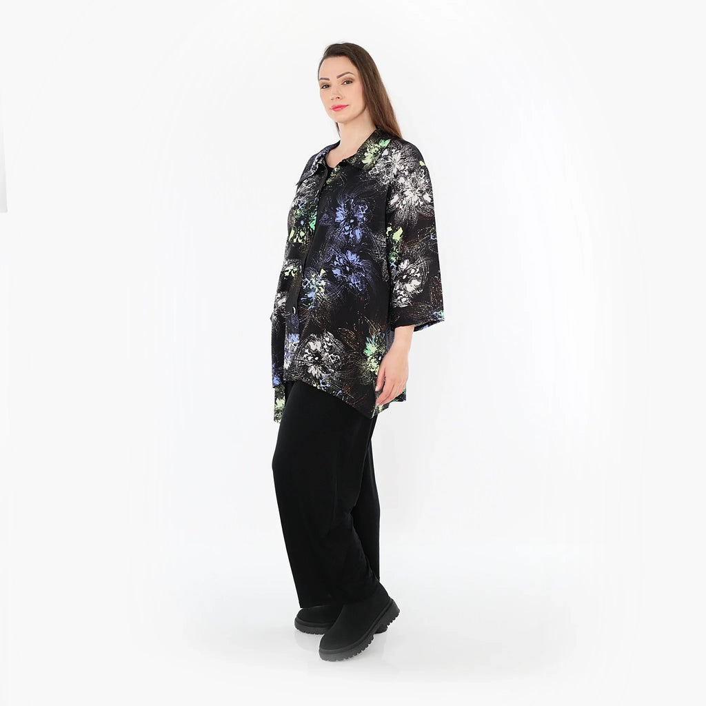 AKH Fashion 7090 Jacket, Black-Blue-Multi