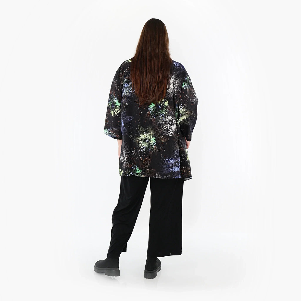 AKH Fashion 7090 Jacket, Black-Blue-Multi