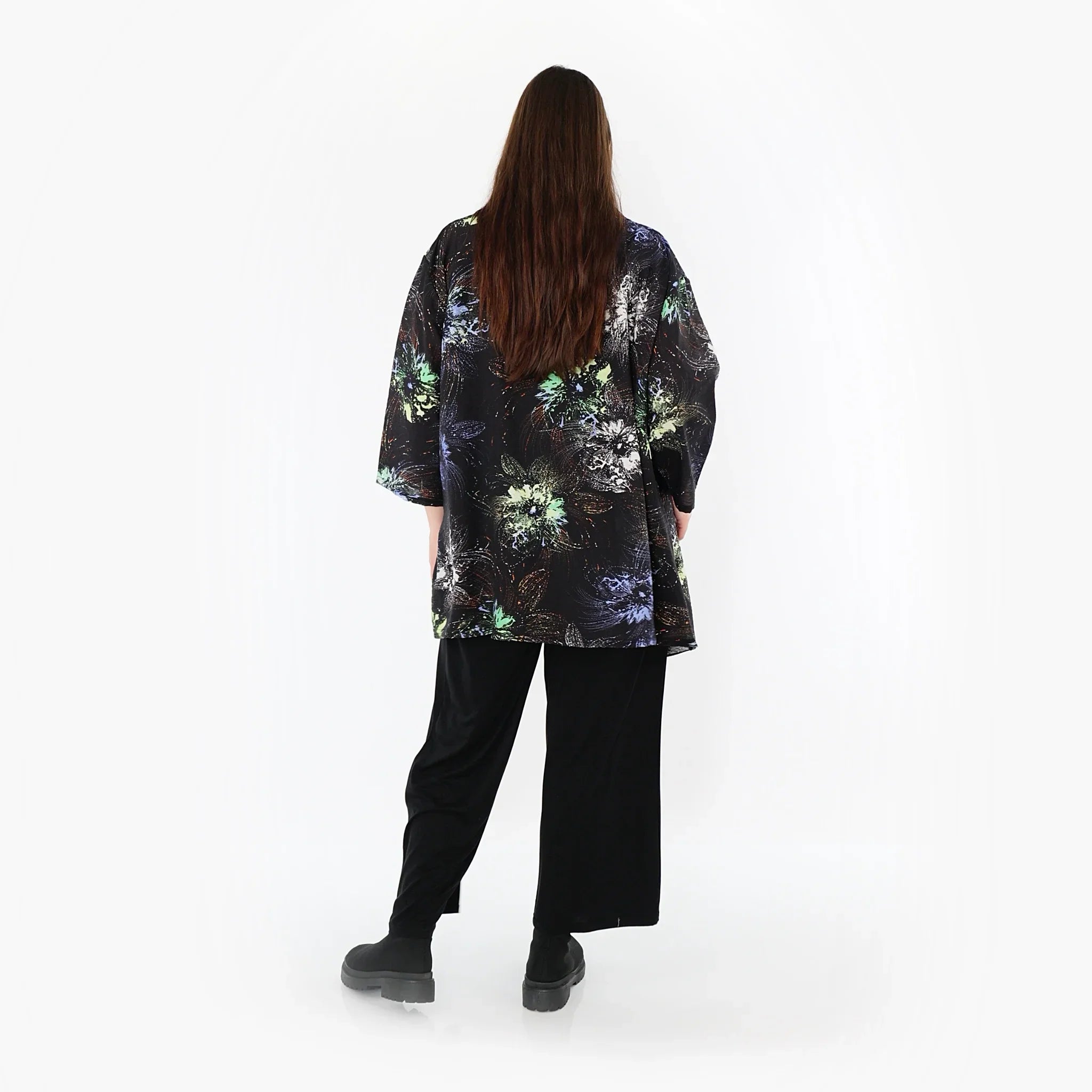 AKH Fashion 7090 Jacket, Black-Blue-Multi
