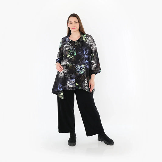 AKH Fashion 7090 Jacke, Schwarz-Blau-Multi