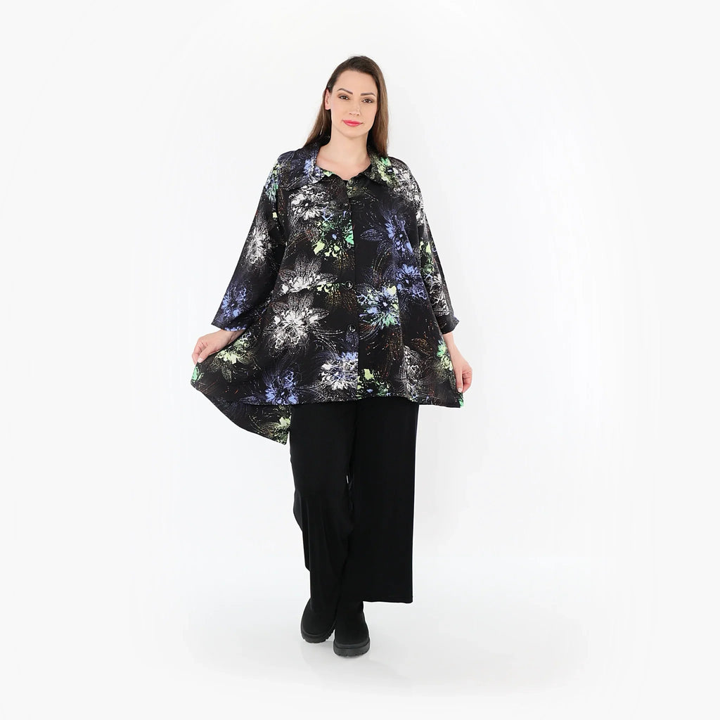 AKH Fashion 7090 Jacket, Black-Blue-Multi