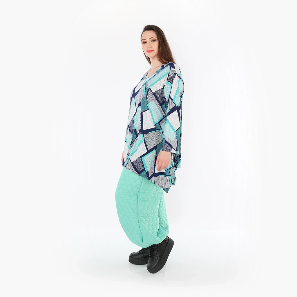 AKH Fashion · Shirt · OhReally · 1019 · Grün/Weiß/Marine