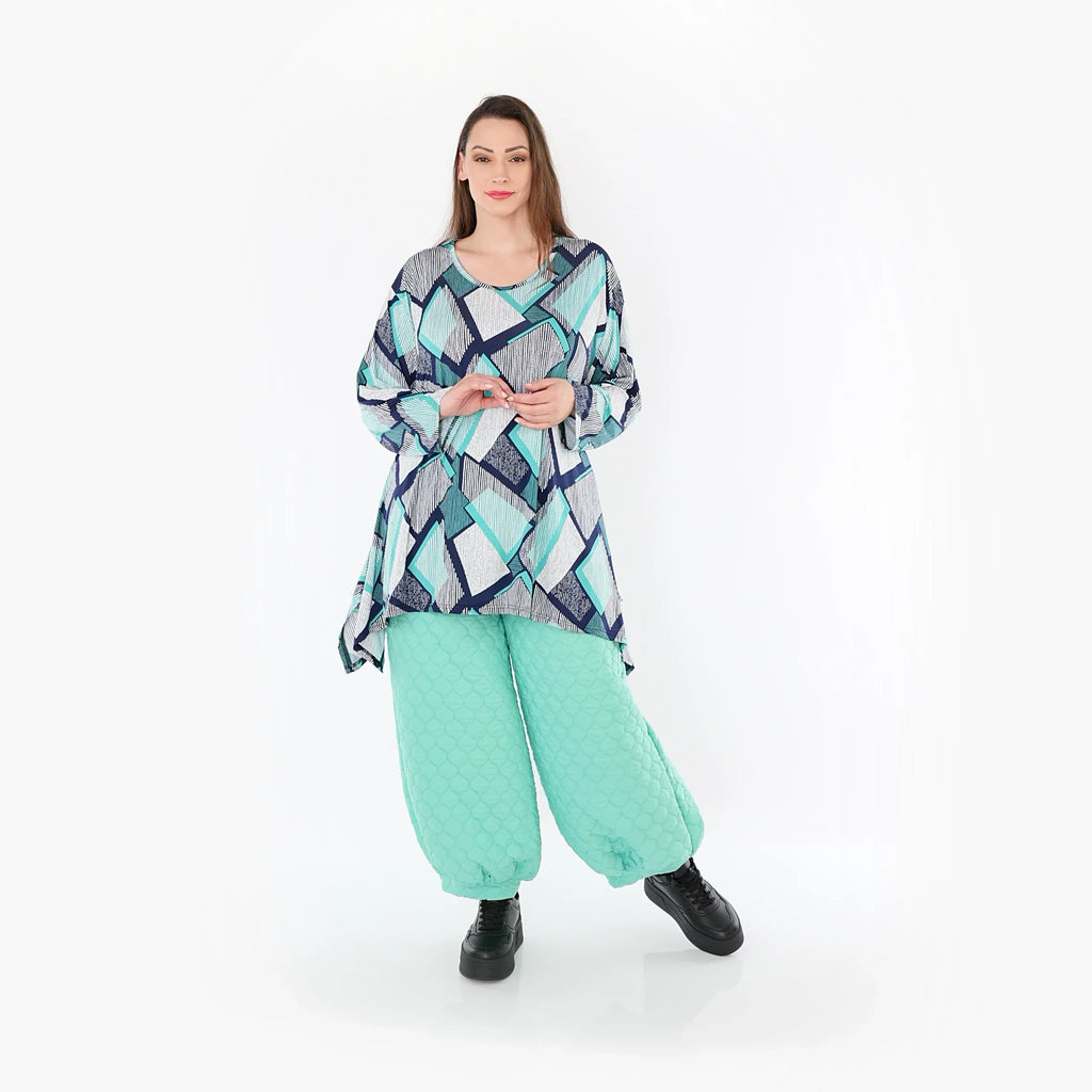 AKH Fashion · Shirt · OhReally · 1019 · Grün/Weiß/Marine