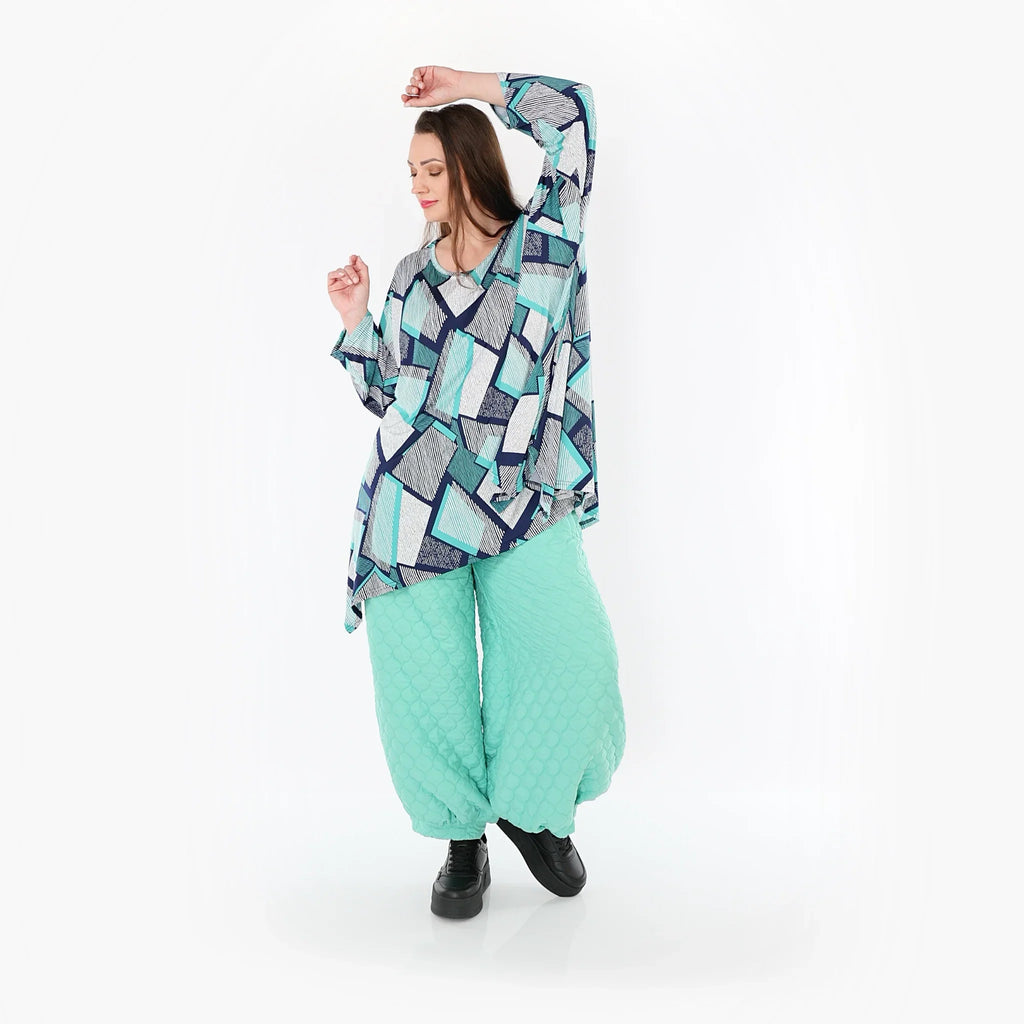 AKH Fashion · Shirt · OhReally · 1019 · Grün/Weiß/Marine
