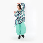 AKH Fashion · Shirt · OhReally · 1019 · Grün/Weiß/Marine