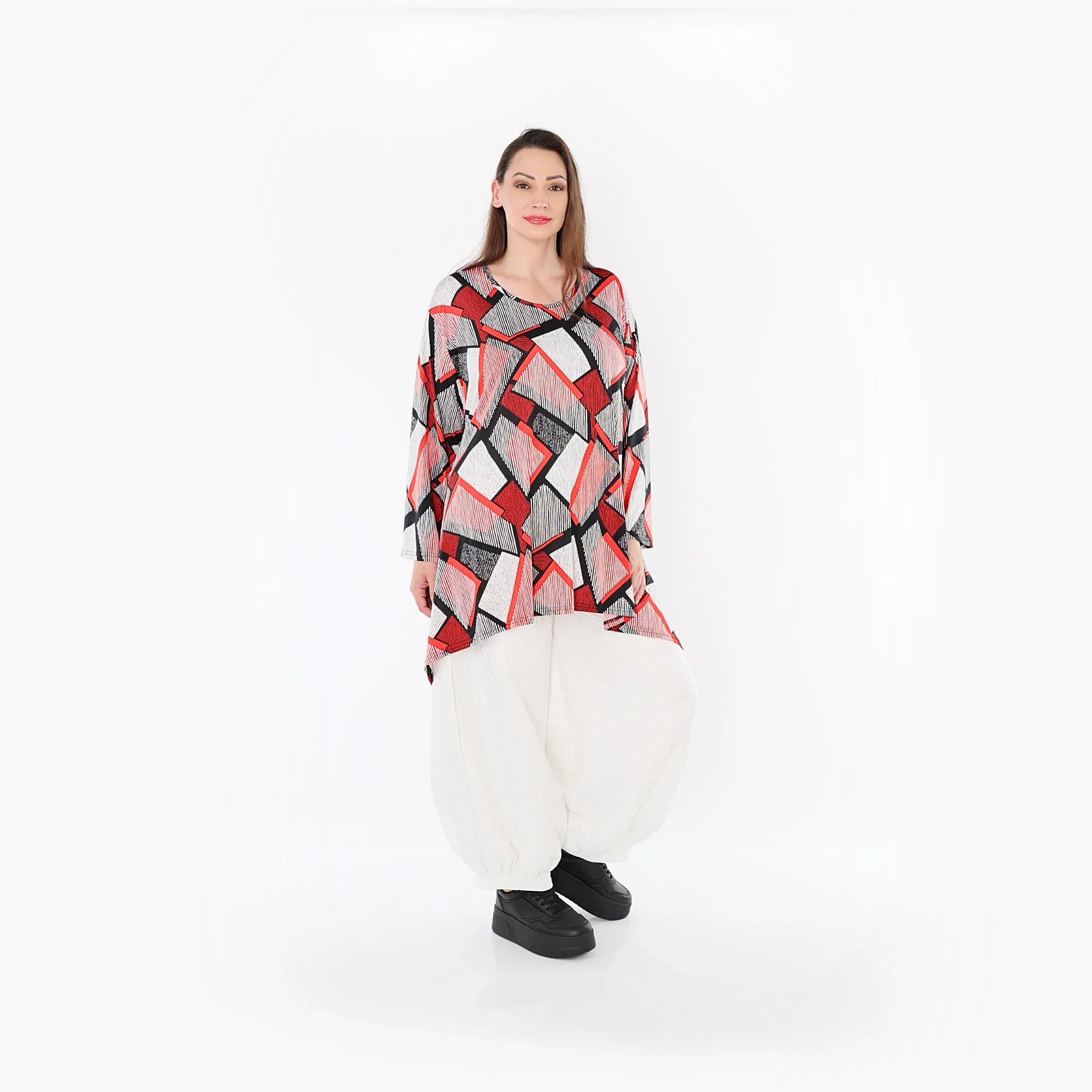 AKH Fashion · Shirt · OhReally · 1019 · Rot/Weiß/Schwarz