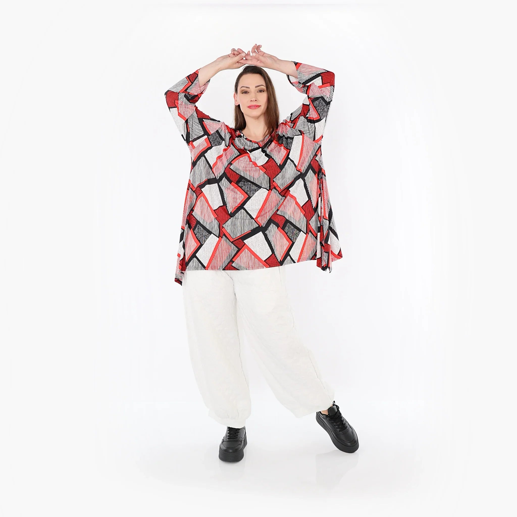 AKH Fashion · Shirt · OhReally · 1019 · Rot/Weiß/Schwarz