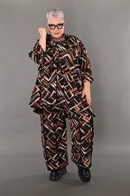 Veste AKH Fashion 7116, noir-cognac-blanc