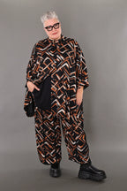 Veste AKH Fashion 7116, noir-cognac-blanc