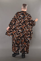 Veste AKH Fashion 7116, noir-cognac-blanc