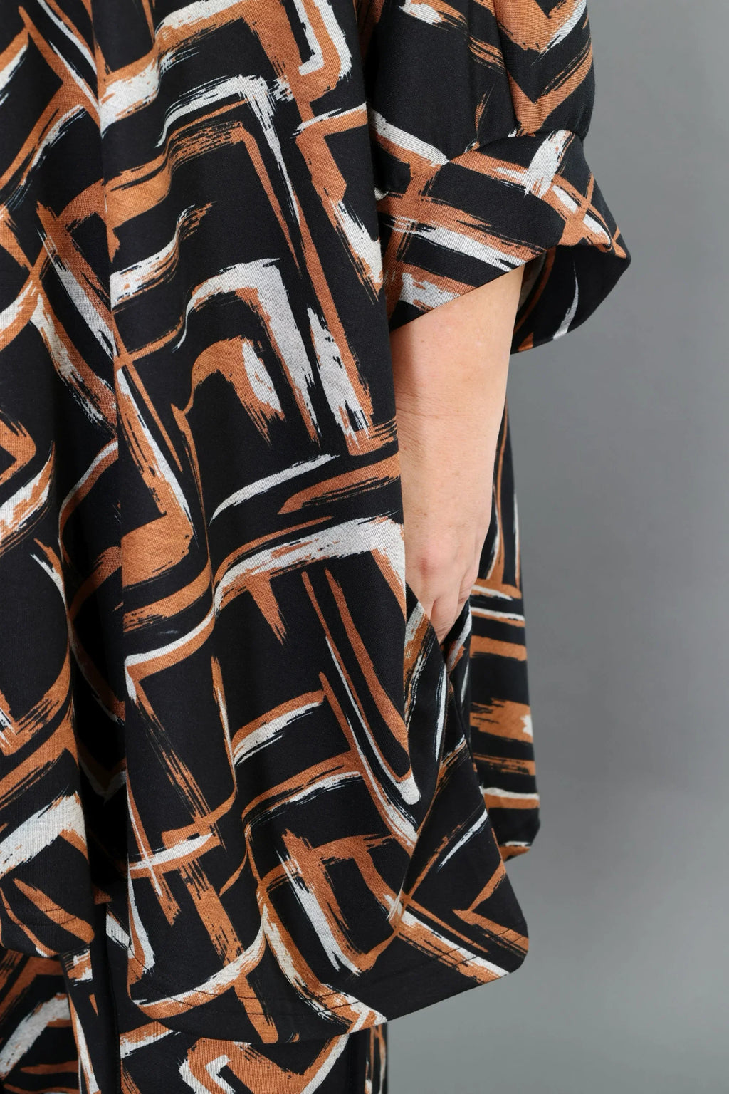 Veste AKH Fashion 7116, noir-cognac-blanc