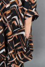 Veste AKH Fashion 7116, noir-cognac-blanc