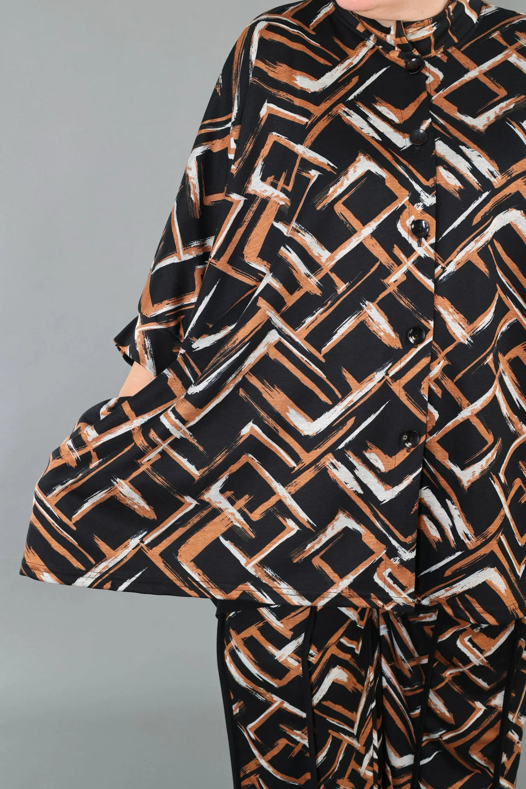 Veste AKH Fashion 7116, noir-cognac-blanc