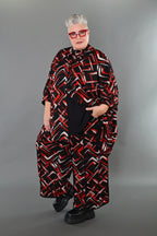 Veste AKH Fashion 7116, noir-rouge-blanc