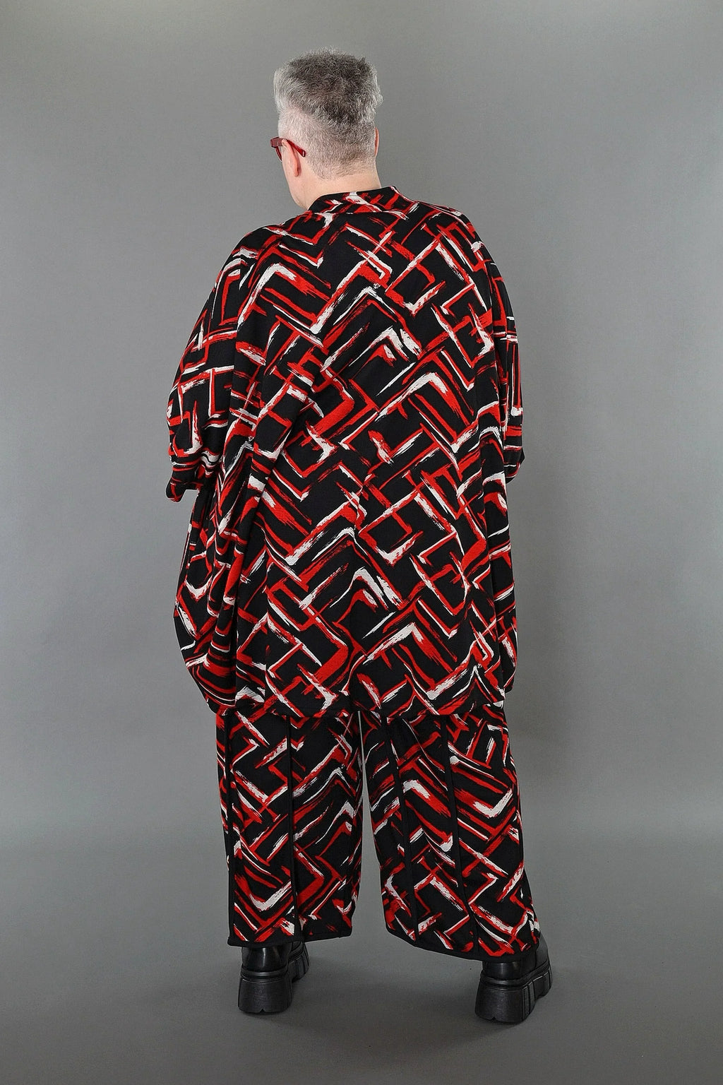 Veste AKH Fashion 7116, noir-rouge-blanc