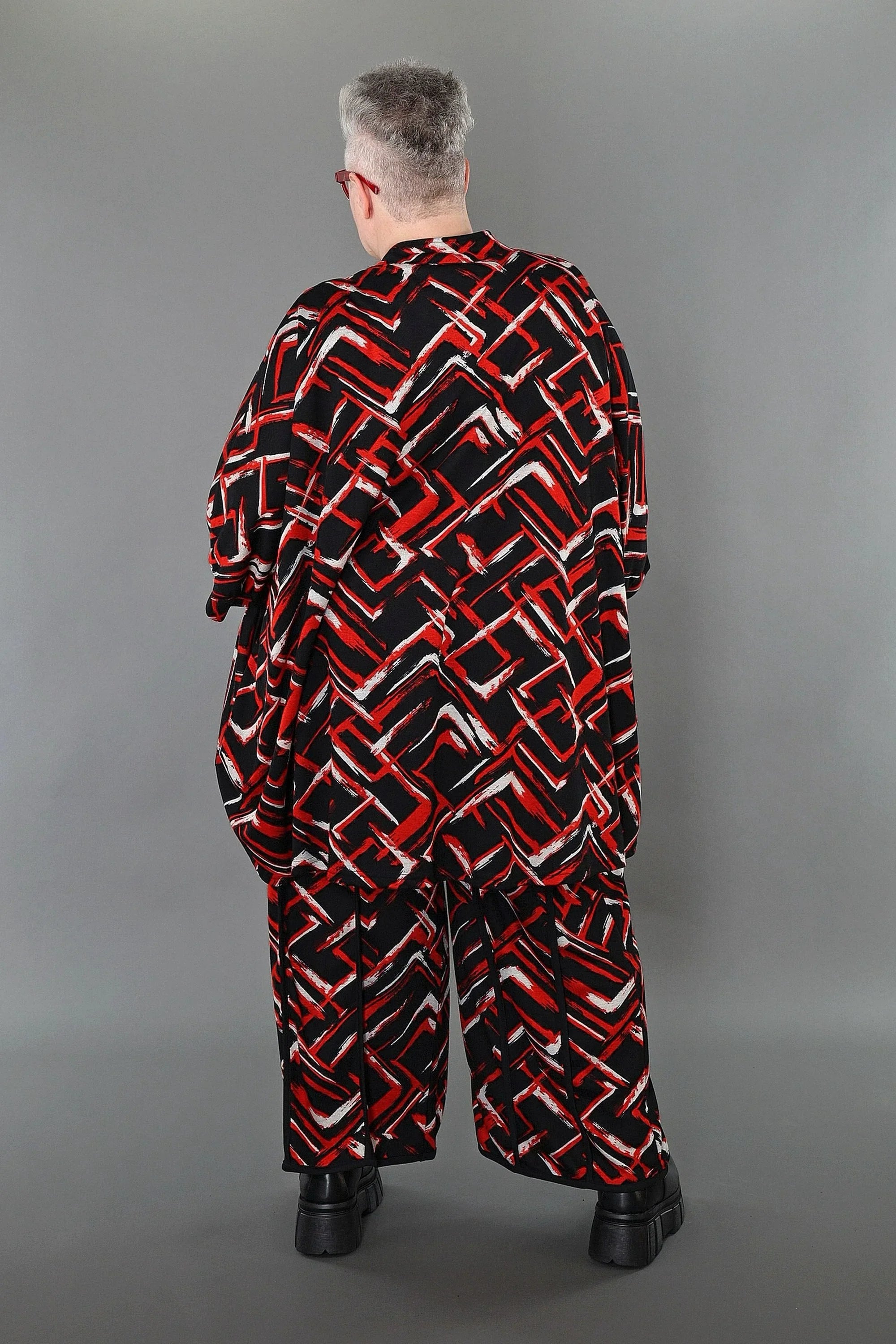 AKH Fashion 7116 Jacket, Black-Red-White