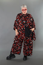 Veste AKH Fashion 7116, noir-rouge-blanc