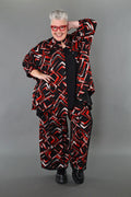 Veste AKH Fashion 7116, noir-rouge-blanc