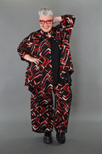 Veste AKH Fashion 7116, noir-rouge-blanc