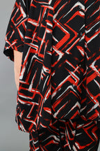 Veste AKH Fashion 7116, noir-rouge-blanc