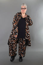 AKH Fashion · Jacke · Jacquelle · 7119 · Schwarz/Cognac/Weiß