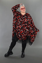 AKH Fashion · Kleid · Jacquelle · 7128 · Schwarz/Rot/Weiß