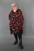 AKH Fashion · Kleid · Jacquelle · 7128 · Schwarz/Rot/Weiß