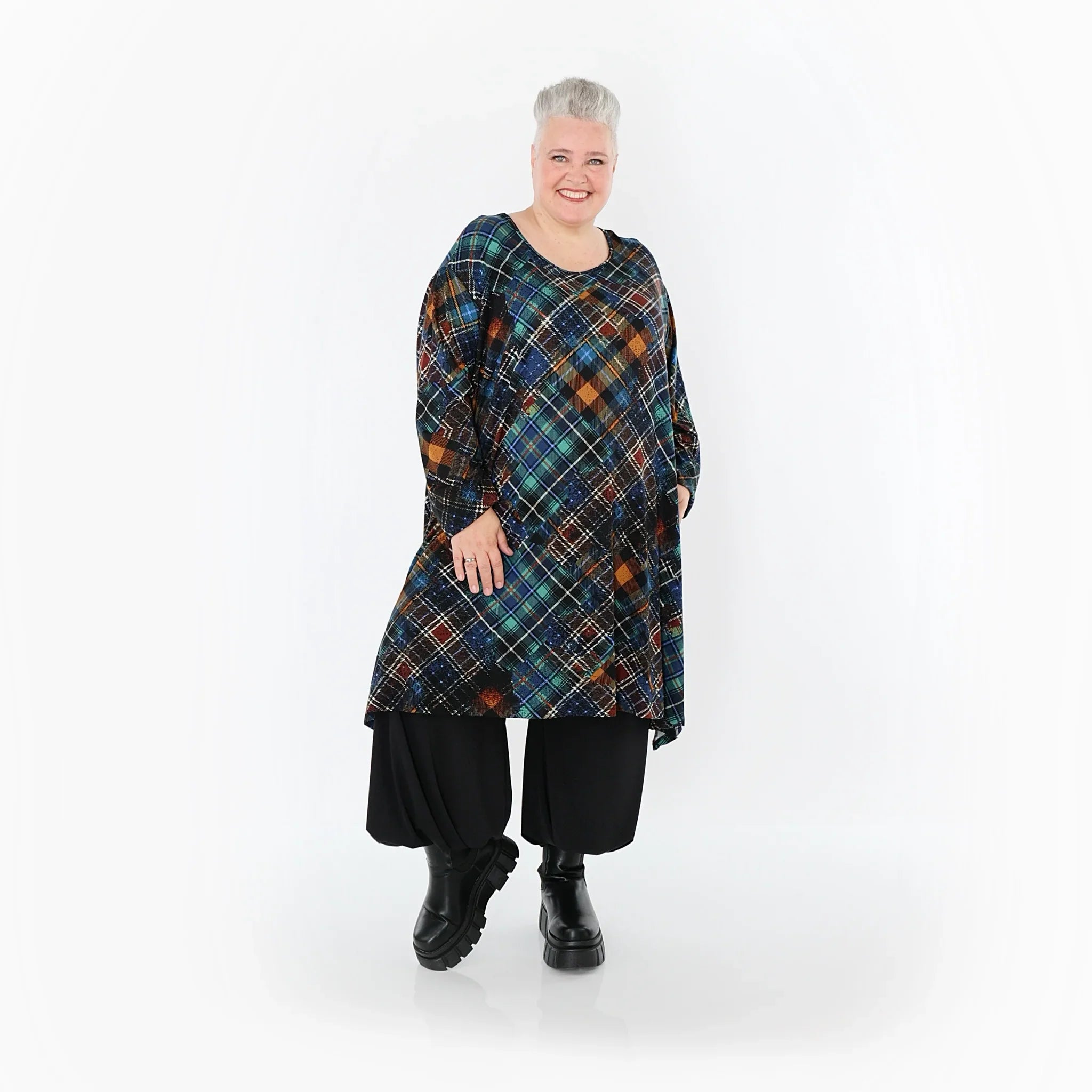 Chemise grande taille AKH Fashion 2666, multicolore