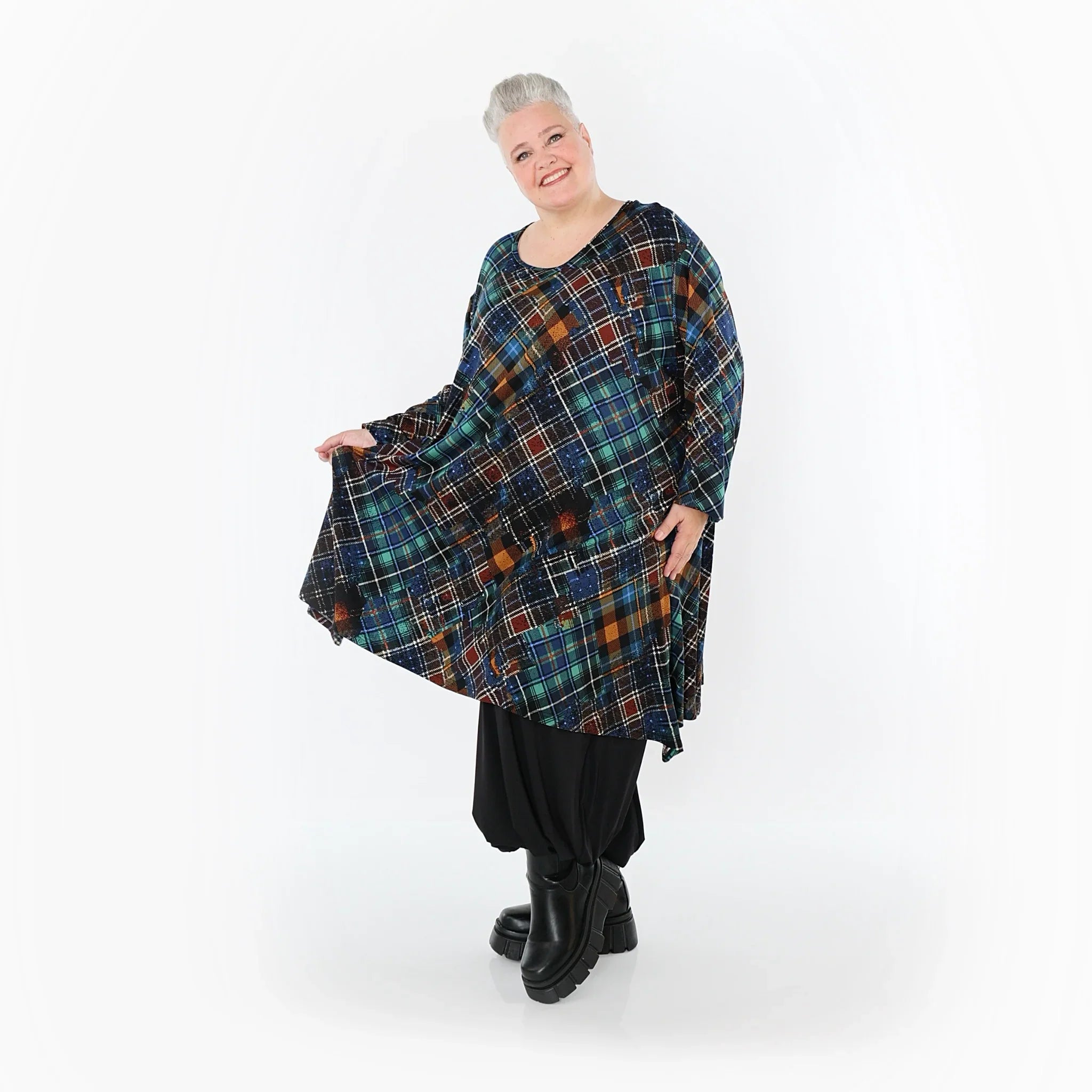 Chemise grande taille AKH Fashion 2666, multicolore