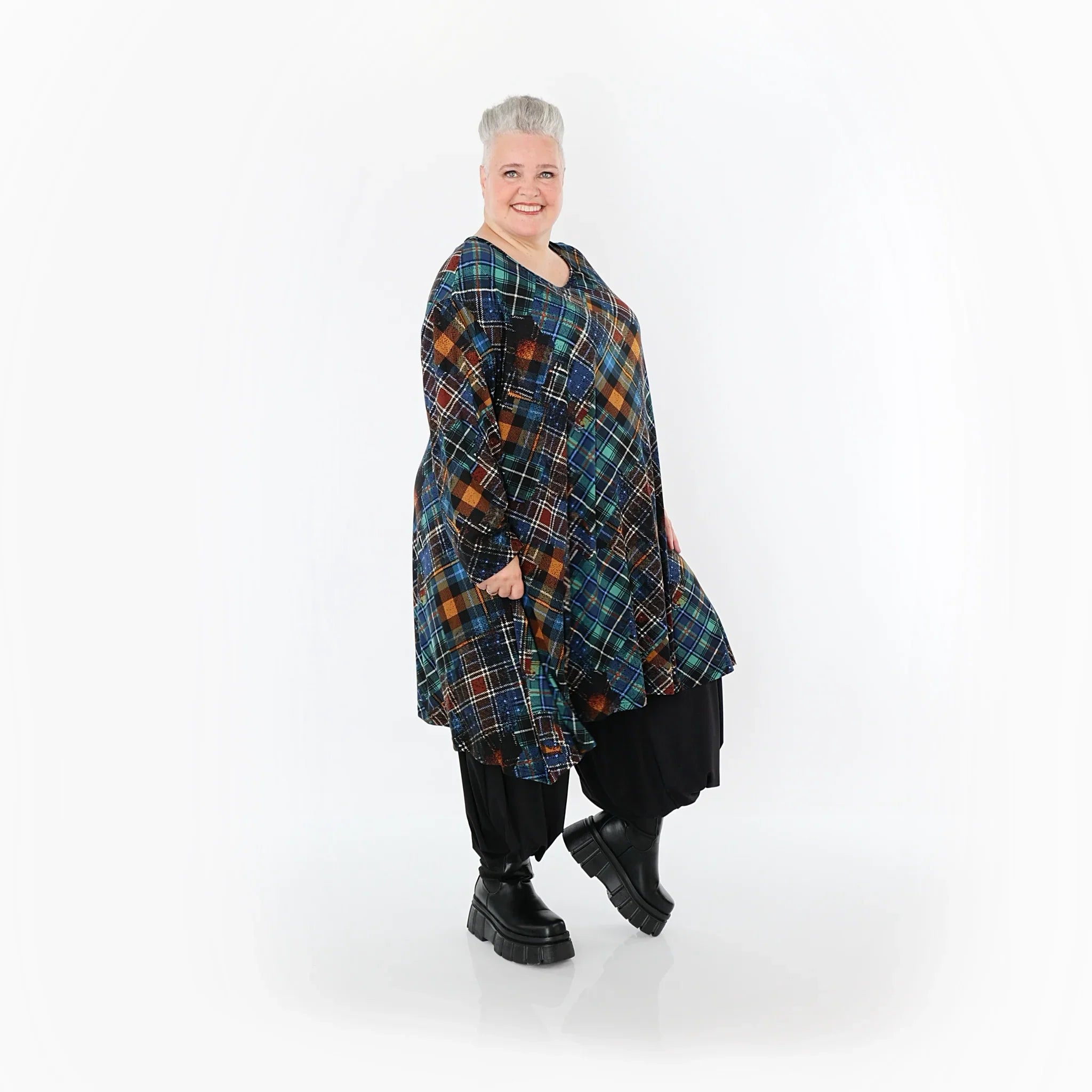 Chemise grande taille AKH Fashion 2666, multicolore