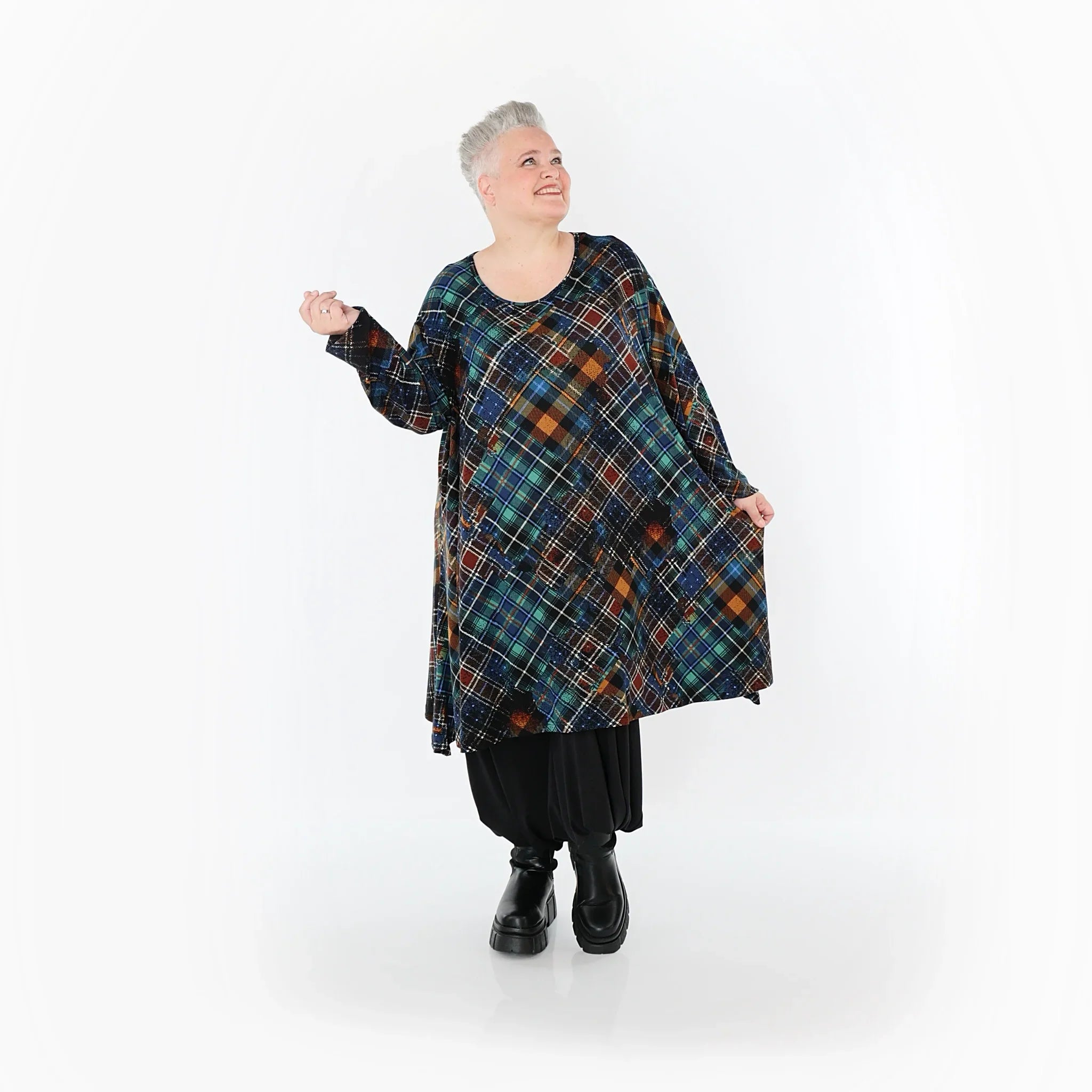Chemise grande taille AKH Fashion 2666, multicolore