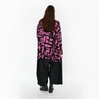 AKH Fashion 2593 Grand T-shirt, Fuchsia-Noir