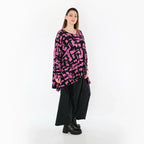 AKH Fashion 2593 Grand T-shirt, Fuchsia-Noir