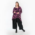 AKH Fashion 2593 Grand T-shirt, Fuchsia-Noir