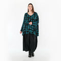 AKH Fashion 2593 Grande Chemise, Pétrole-Noir