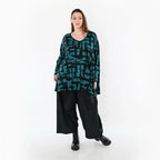 AKH Fashion 2593 Grande Chemise, Pétrole-Noir