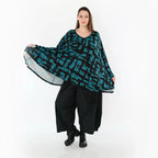 AKH Fashion 2593 Grande Chemise, Pétrole-Noir