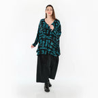 AKH Fashion 2593 Grande Chemise, Pétrole-Noir
