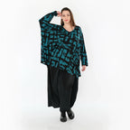 AKH Fashion 2593 Grande Chemise, Pétrole-Noir