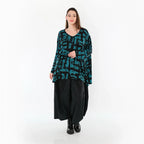AKH Fashion 2593 Grande Chemise, Pétrole-Noir