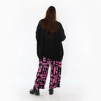 AKH Fashion 7007 Pantalon, Fuchsia-Noir