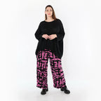 AKH Fashion 7007 Pantalon, Fuchsia-Noir