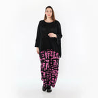 AKH Fashion 7007 Pantalon, Fuchsia-Noir