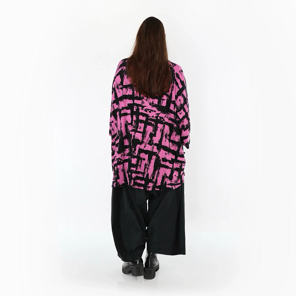 AKH Fashion 7116 Grand T-shirt, Fuchsia-Noir