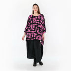 AKH Fashion 7116 Grand T-shirt, Fuchsia-Noir