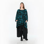 AKH Fashion 7116 grand t-shirt, pétrole-noir